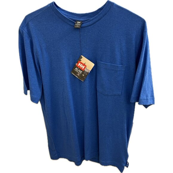 $60 Men's Helly Hansen F2F, Blue, Hemp T Shirt Large - Picture 1 of 8